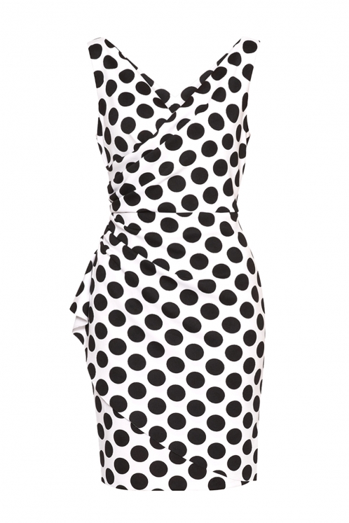 Vestido Lunares en Blanco y Negro
