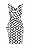 Vestido Lunares en Blanco y Negro