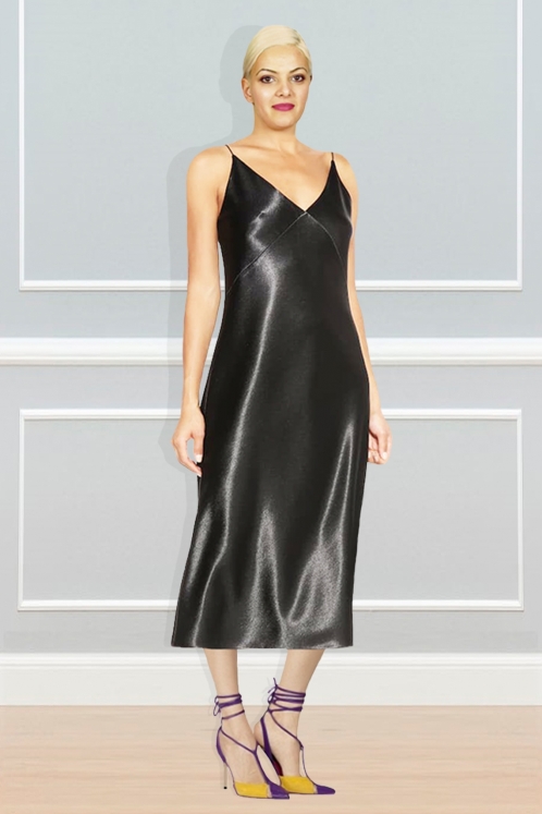 Vestido Negro  Satén
