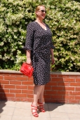 Vestido Lunares Drapeado