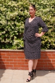 Vestido Lunares Drapeado
