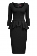 Vestido Negro con Peplum