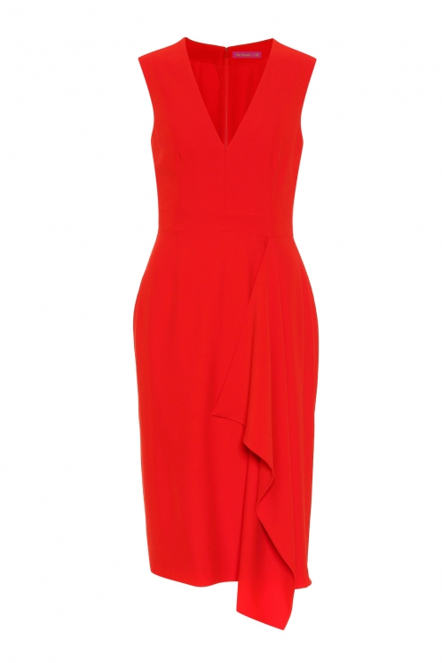 Vestido Rojo con Volante