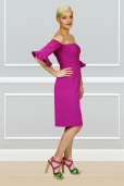 Vestido Fucsia Bardot