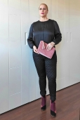 Bolso mano Terciopelo en Rosa Maquillaje