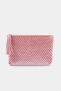 Bolso mano Terciopelo en Rosa Maquillaje