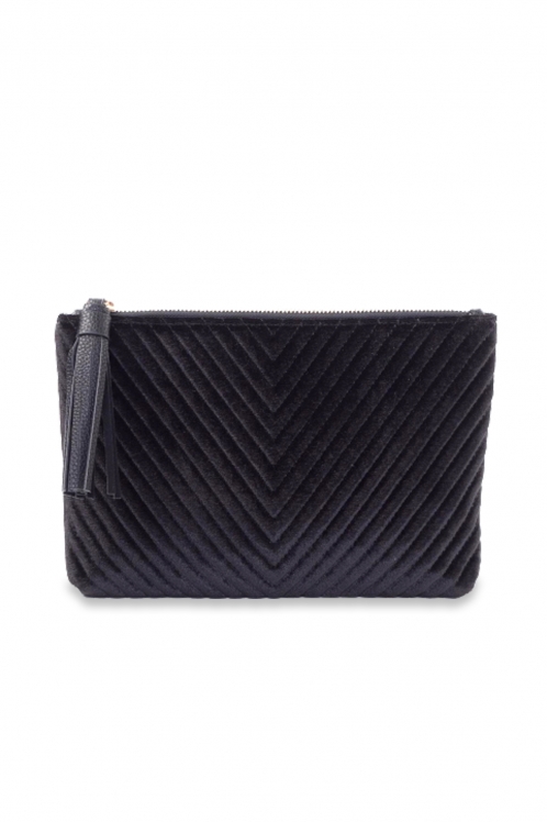 Bolso mano Terciopelo Negro