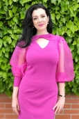 Vestido mangas Organza