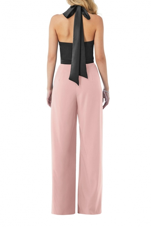 Mono Maquillaje y Negro escote Halter