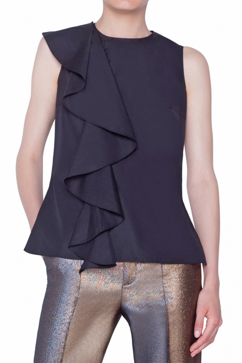 Blusa Negra Volante