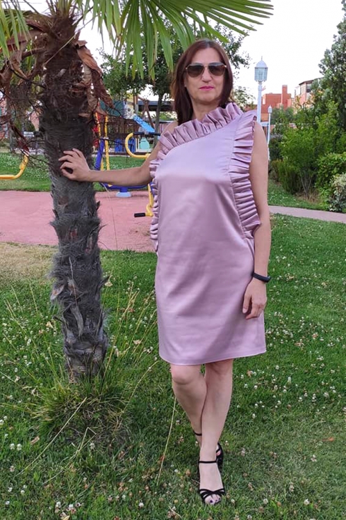 Vestido Volante Asimétrico