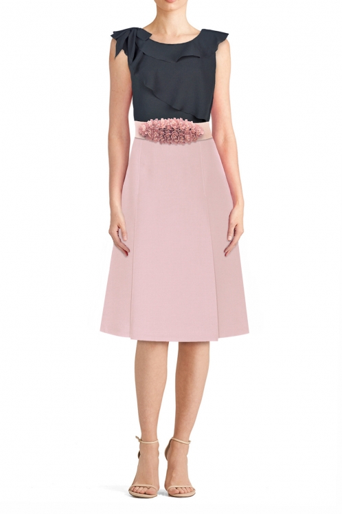 Falda color Nude