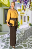 Blusa Amarilla Escote Bardot