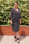 Vestido Lunares Drapeado