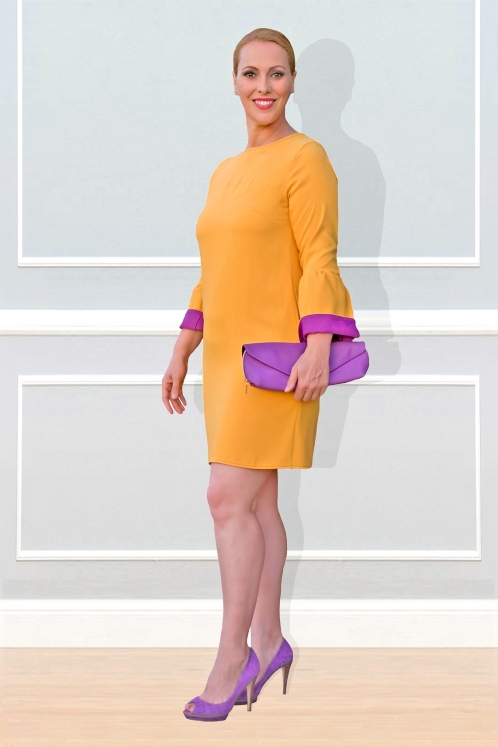 Vestido Amarillo y Morado