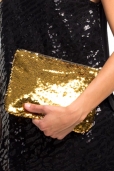 Bolso de mano Lentejuelas Oro y Plata