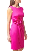 Vestido Fucsia Flor 3D