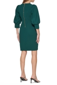 Vestido Verde Manga Abullonada
