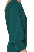 Vestido Verde Manga Abullonada