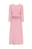 Vestido Maquillaje Plumas