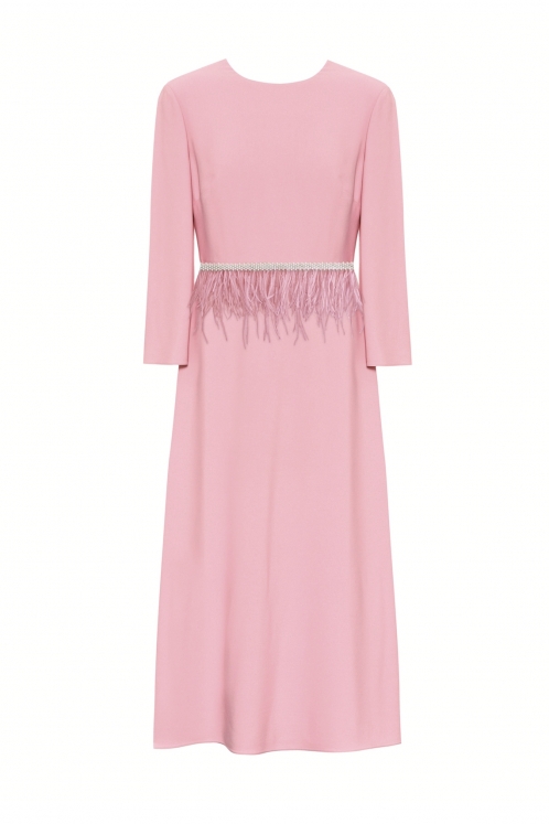 Vestido Maquillaje Plumas