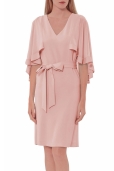 Vestido Maquillaje con Capa en Gasa