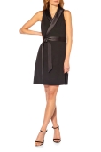 Vestido Negro cuello esmoquin