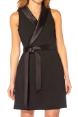 Vestido Negro cuello esmoquin