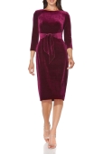 Vestido Terciopelo Lazada Borgoña