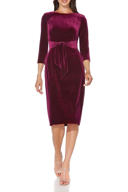 Vestido Terciopelo Lazada Borgoña