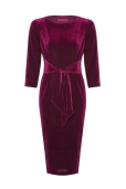 Vestido Terciopelo Lazada Borgoña