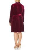 Vestido Terciopelo Borgoña cuello Esmoquin