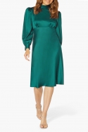 Vestido Satén Verde Musgo