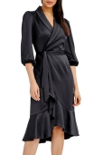 Vestido Satén Negro