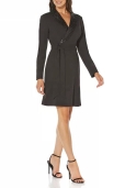 Vestido Negro Solapa Lentejuelas