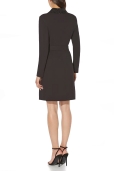 Vestido Negro Solapa Lentejuelas