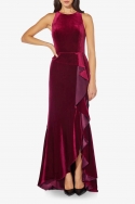 Vestido Terciopelo Borgoña
