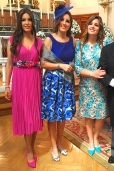 Vestido de Guipur en color Turquesa y Champagne