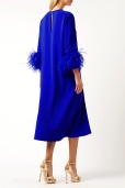 Vestido Zafiro con Plumas