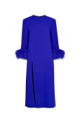Vestido Zafiro con Plumas