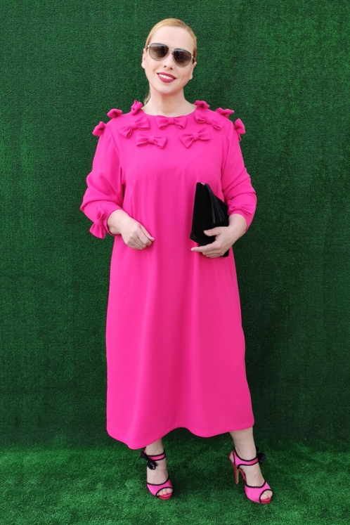 Vestido Fucsia Lazos