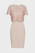 Vestido Rosa Champagne Bolero Guipur