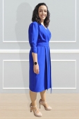 Vestido Cruzado Azul Eléctrico