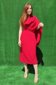 Vestido Rojo asimétrico