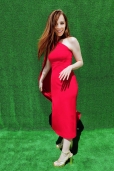 Vestido Rojo asimétrico