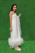 Vestido Novia Plumas Avestruz