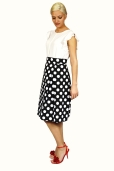 Falda Negra con Lunares Blancos