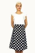 Falda Negra con Lunares Blancos
