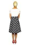 Falda Negra con Lunares Blancos