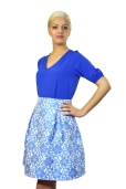 Falda Flores Azules.